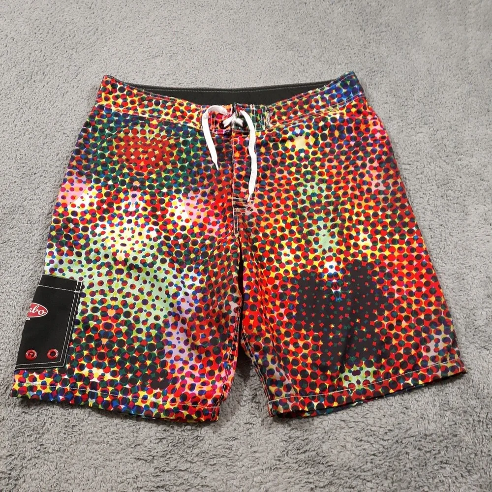 Mambo Australia Board Shorts Loud Colorful Mens L Swim Surf Trunks Psychedelic